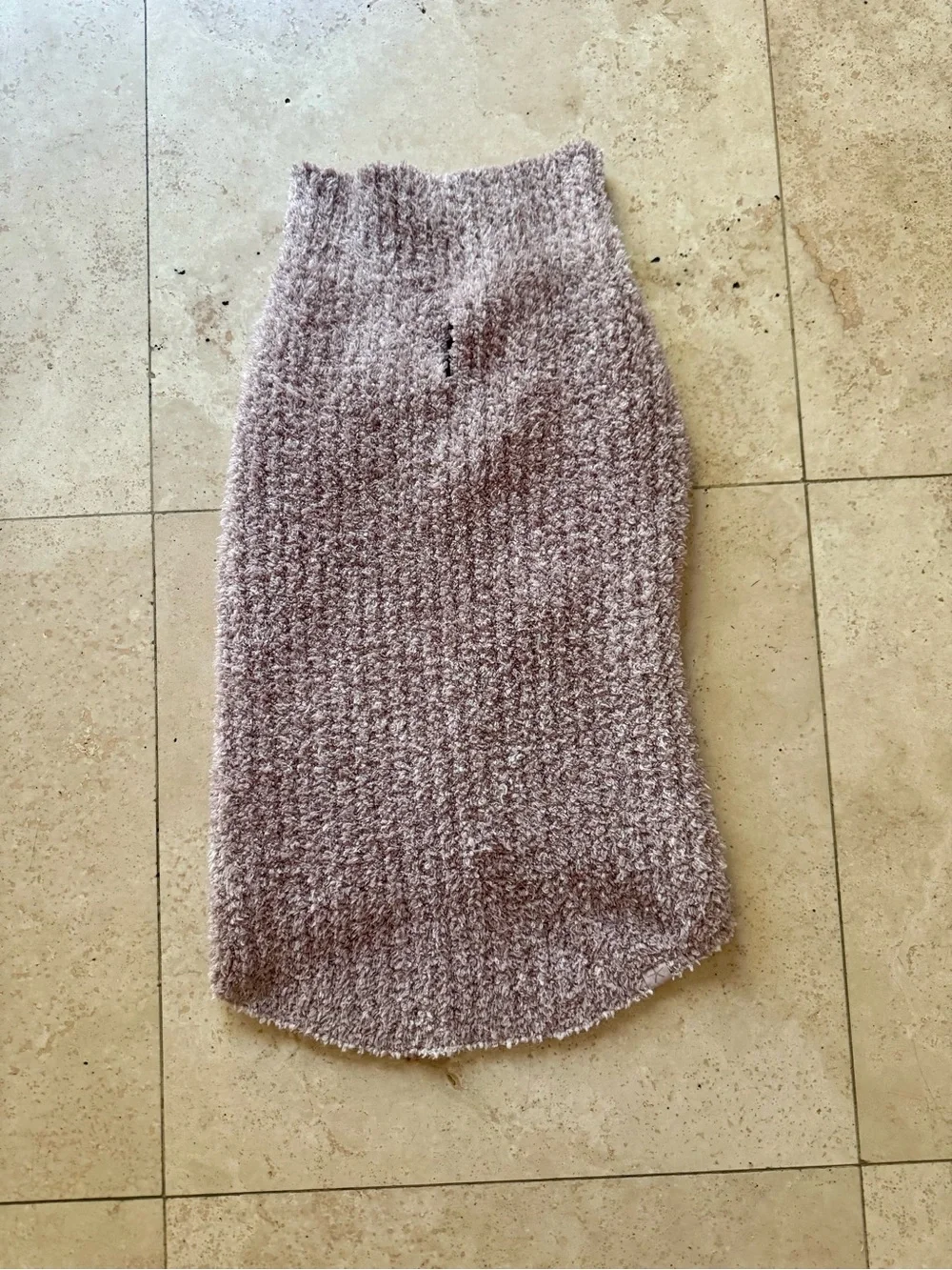 Barefoot Dreams Cozy Knit Dog Sweater in Dusty Mauve